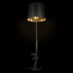 Торшер с черным абажуром и оригинальной ножкой в форме автомата Flos варинант исполнения - 3 | Loft Concept в Екатеринбурге