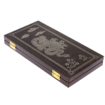 Подарочные нарды из натурального камня с гравировкой Backgammon from Stone варинант исполнения - 5 | Loft Concept в Екатеринбурге