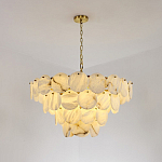 Люстра подвесная четырехъярусная с подвесками в форме дисков Cryptocrystalline Stone варинант исполнения - 5 | Loft Concept в Екатеринбурге