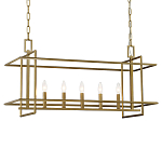 Подвесной светильник прямоугольный 5-ти ламповый Linear Kitchen Light варинант исполнения - 1 | Loft Concept в Екатеринбурге