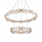 Люстра с 2-мя кольцами с текстурным природным рисунком IceFlame варинант исполнения - 2 | Loft Concept в Екатеринбурге