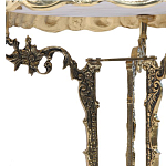 Стол бронзовый круглый с мраморной столешницей Coffee De Bronze варинант исполнения - 1 | Loft Concept в Екатеринбурге