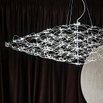 Люстра подвесная с тонкой металлической конструкцией цвета хром Quasar варинант исполнения - 9 | Loft Concept в Екатеринбурге