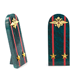 Сувенир Погон МВД из натурального камня змеевик Souvenir Epaulets варинант исполнения - 6 | Loft Concept в Екатеринбурге