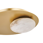 Бра с овальным основанием золотого цвета  и плафоном из алебастра Shaw Lighting варинант исполнения - 2 | Loft Concept в Екатеринбурге