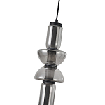 Подвесной светильник из дымчатого стекла цилиндрической формы с чёрным металлическим основанием Hiding secrets варинант исполнения - 3 | Loft Concept в Екатеринбурге