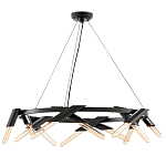 Люстра круглая с трубчатыми лампочками Vanguard Circle варинант исполнения - 1 | Loft Concept в Екатеринбурге