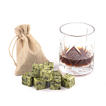 Камни для охлаждения виски из натурального камня змеевик Natural Stone Cube варинант исполнения - 5 | Loft Concept в Екатеринбурге