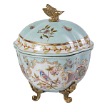 Шкатулка голубого цвета с цветочными орнаментами Blue Garden варинант исполнения - 1 | Loft Concept в Екатеринбурге