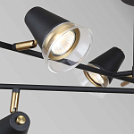 Потолочный светильник с конусообразными плафонами с контрастным сочетанием бронзы и глубоким черным цветом Aurika варинант исполнения - 3 | Loft Concept в Екатеринбурге