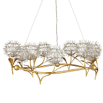 Люстра круглая с декором в виде цветков одуванчика Hanging Dandelion варинант исполнения - 4 | Loft Concept в Екатеринбурге