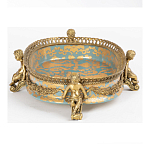 Чаша с орнаментом на ножках в виде бронзовых ангелов Eden Garden варинант исполнения - 3 | Loft Concept в Екатеринбурге