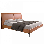 Кровать двуспальная коричневая из экокожи Modern Look варинант исполнения - 1 | Loft Concept в Екатеринбурге