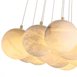 Люстра подвесная круглая с сферическими плафонами из натурального камня Glowing Spheres варинант исполнения - 5 | Loft Concept в Екатеринбурге