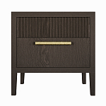 Прикроватная Тумбочка Primo с двумя ящиками Темный орех варинант исполнения - 6 | Loft Concept в Екатеринбурге