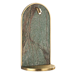 Настенный светильник зеленого цвета с бронзовой рамкой овальной формы с полкой Herbarium  варинант исполнения - 3 | Loft Concept в Екатеринбурге