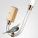 Бра с прозрачной изогнутой трубкой и декоративной фигуркой птицы Ganthea варинант исполнения - 4 | Loft Concept в Екатеринбурге