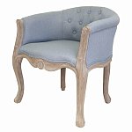 Кресло низкое в стиле прованс Louis French Armchair light blue flax варинант исполнения - 3 | Loft Concept в Екатеринбурге