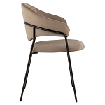 Коричневый стул с обивкой из искусственной замши Alexis варинант исполнения - 3 | Loft Concept в Екатеринбурге