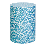 Столик с инкрустацией с перламутровым узором Flower Blue варинант исполнения - 1 | Loft Concept в Екатеринбурге