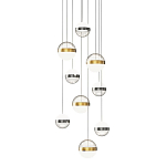 Люстра каскадная с 9-ю подвесами бронза и никель Peggy Futura lamp варинант исполнения - 1 | Loft Concept в Екатеринбурге