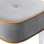 Квадратный мягкий пуф на белых ножках Winton Pouf Square варинант исполнения - 12 | Loft Concept в Екатеринбурге