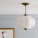 Подвесной светильник с абажуром из молочного стекла Vintage Charm варинант исполнения - 2 | Loft Concept в Екатеринбурге