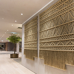 Панно на стену плетеное Макраме бежевый цвет  варинант исполнения - 8 | Loft Concept в Екатеринбурге