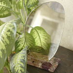 Настольное зеркало с подставкой из эпоксидной смолы с цветами Epoxy Resin Flowers Mirror варинант исполнения - 2 | Loft Concept в Екатеринбурге