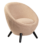 Кресло розовое с обивка из искусственного каракуля Iconic Creation варинант исполнения - 1 | Loft Concept в Екатеринбурге