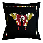 Подушка декоративная бабочка цветной узор Ikat Pattern варинант исполнения - 1 | Loft Concept в Екатеринбурге