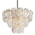 Люстра многоярусная с объемными прозрачными цветами Hanging Flowers варинант исполнения - 1 | Loft Concept в Екатеринбурге