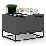 Тумба прикроватная цвета графит с ящиками Strict Lines варинант исполнения - 2 | Loft Concept в Екатеринбурге