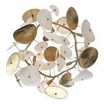 Люстра с белыми и золотистыми цветами Dahlia Flowers Lamp варинант исполнения - 4 | Loft Concept в Екатеринбурге