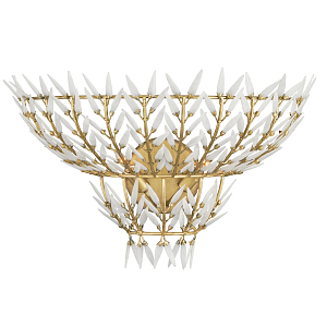 Бра золотого цвета с белыми стеклянными лепестками Hanging Flowers