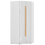 Шкаф угловой с белым глянцевым фасадом Grace of Furniture варинант исполнения - 1 | Loft Concept в Екатеринбурге