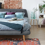 Кровать с мягким изголовьем Palmer Bed варинант исполнения - 5 | Loft Concept в Екатеринбурге