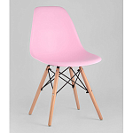 Пластиковый стул на ножках из массива бука Eames Pink варинант исполнения - 1 | Loft Concept в Екатеринбурге