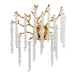 Бра золотого цвета с ветвями и хрустальными подвесками FAIRYTREE Light варинант исполнения - 1 | Loft Concept в Екатеринбурге