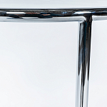 Приставной столик на серебристом основании с столешницей из стекла Noir варинант исполнения - 3 | Loft Concept в Екатеринбурге