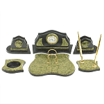 Настольный письменный набор из змеевика из 7-ми элементов Successful Leader варинант исполнения - 1 | Loft Concept в Екатеринбурге