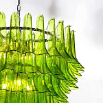Люстра из семи ярусов зеленого стекла Independence варинант исполнения - 3 | Loft Concept в Екатеринбурге