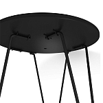 Стол журнальный c круглой столешницей из стекла серого цвета Gray and Gold Marble варинант исполнения - 5 | Loft Concept в Екатеринбурге