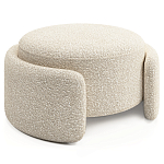 Круглая Оттоманка Alice ткань букле варинант исполнения - 1 | Loft Concept в Екатеринбурге
