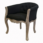 Кресло низкое в стиле прованс Louis French Armchair black flax варинант исполнения - 3 | Loft Concept в Екатеринбурге