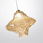 Подвесной светильник с плафоном из фактурного светло-янтарного стекла Light Ensemble варинант исполнения - 5 | Loft Concept в Екатеринбурге