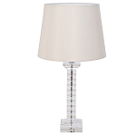 Настольная лампа с кремовым абажуром на фактурном стеклянном основании Source варинант исполнения - 1 | Loft Concept в Екатеринбурге