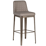 Стул барный светло-серый из экокожи Spectacular High Bar Stool варинант исполнения - 1 | Loft Concept в Екатеринбурге