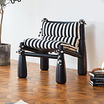 Кресло черно-белое со съемными подушками Celebrity варинант исполнения - 1 | Loft Concept в Екатеринбурге