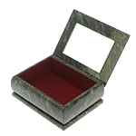 Шкатулка с зеркалом из натурального камня змеевик Stone Casket варинант исполнения - 4 | Loft Concept в Екатеринбурге
